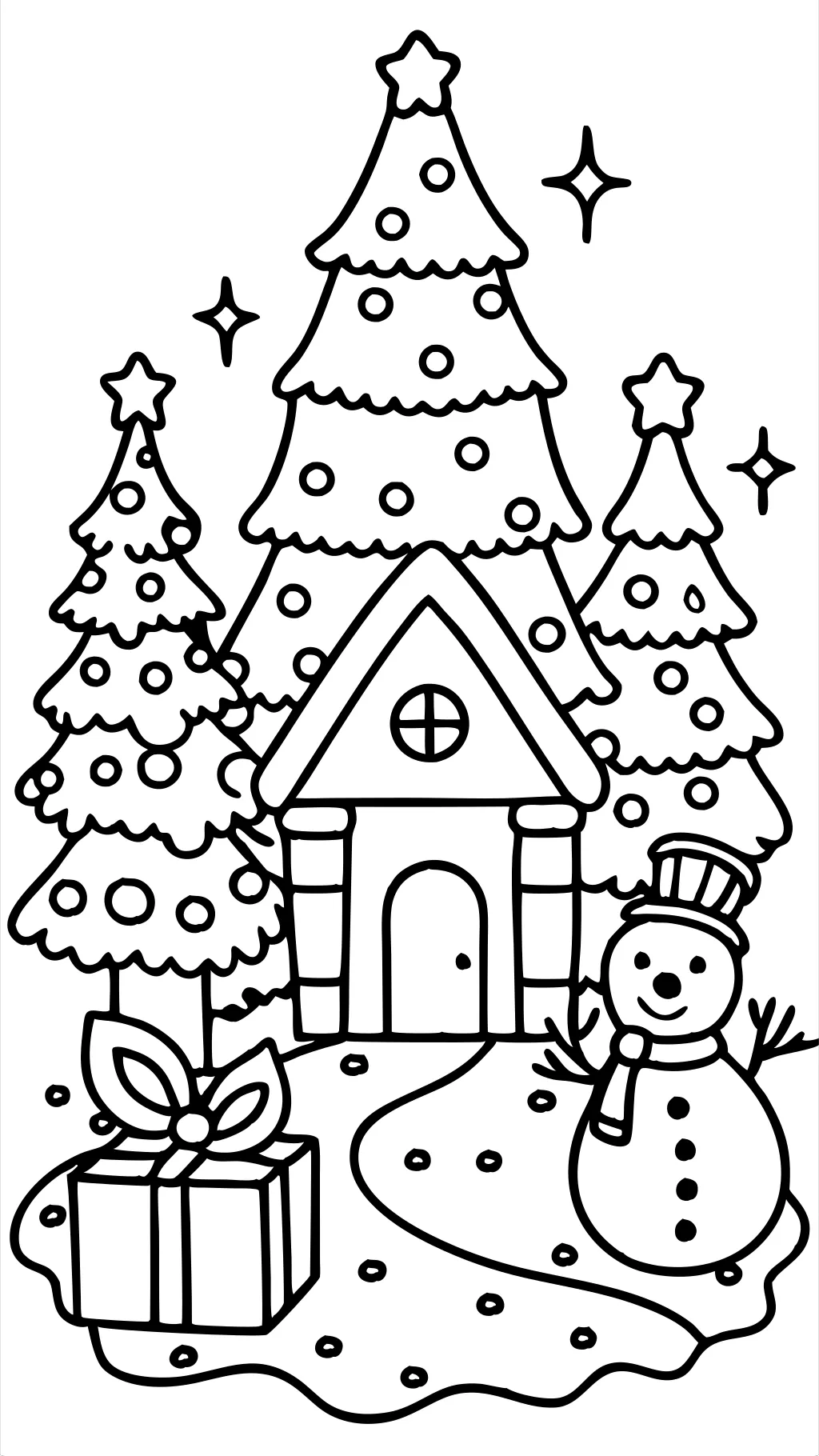 coloring page of christmas